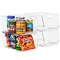 Sorbus Medium 4 Pack Stackable Storage Bins Open Front - Clear Pantry Bins for Storage and Organization
